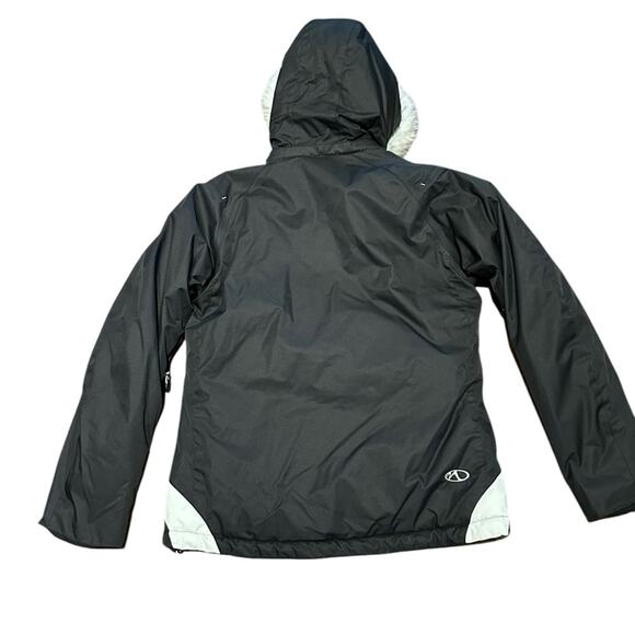 Marker Women’s Size 10 Black and White Ski Coat/Jacket Faux Fur Trim - Picture 3 of 15